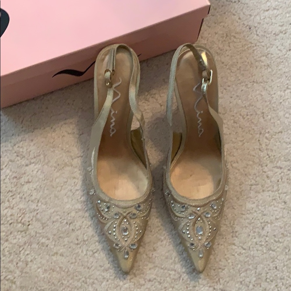 Nina Bridal Shoe with stone detailing w/box